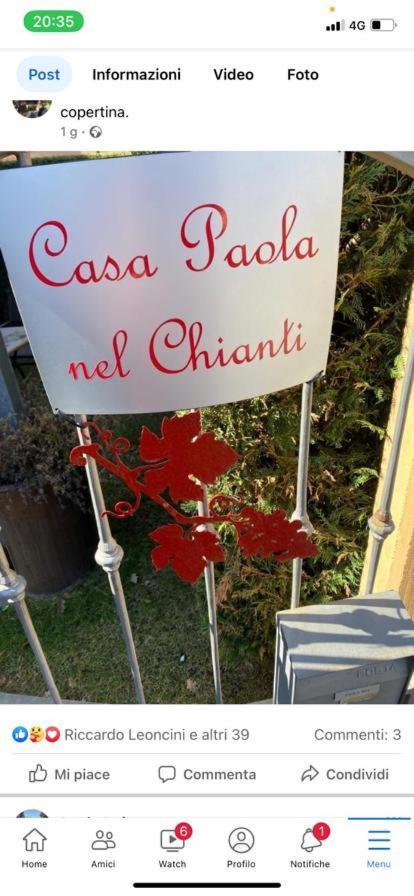 카스텔누오보베라덴가 Casa Paola Nel Chianti B&B 외부 사진